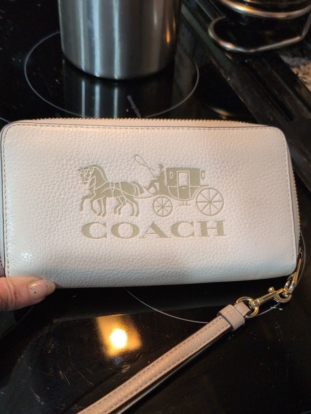 COACH wallet with removable Wristlet strap